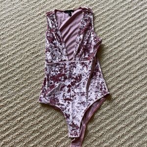 Crushed velvet bodysuit